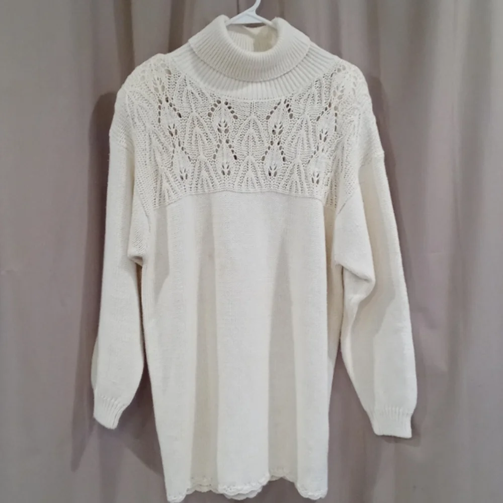 Vintage Fino Ramie heavy crochet swater la… - Picture 5 of 9